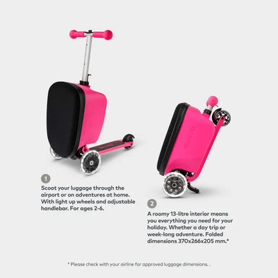 Micro Mini LED Luggage: Pink (DELIVERY / COLLECTION WITHIN 5-7 DAYS OF ORDER)