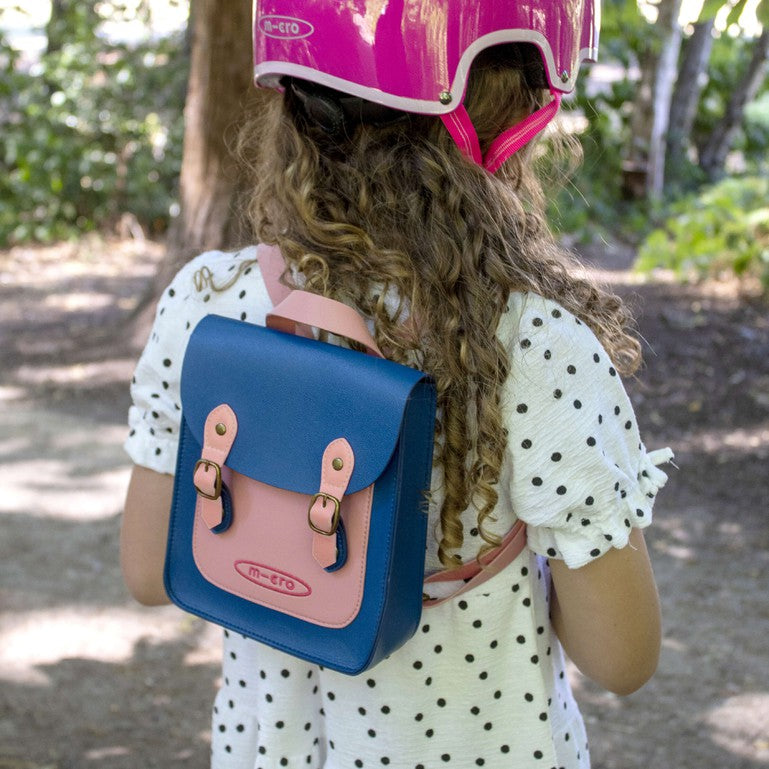 Micro Eco Satchel: Pink & Navy