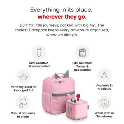 Tonies Backpack with Creative Mini Pink