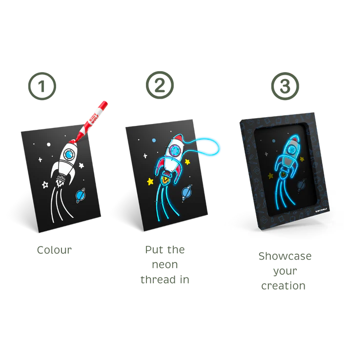 KIDYNEON ILLUMINATED WALL DECORATION MULTI PACK