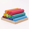 Grimm's Large Building Rollers Rainbow
