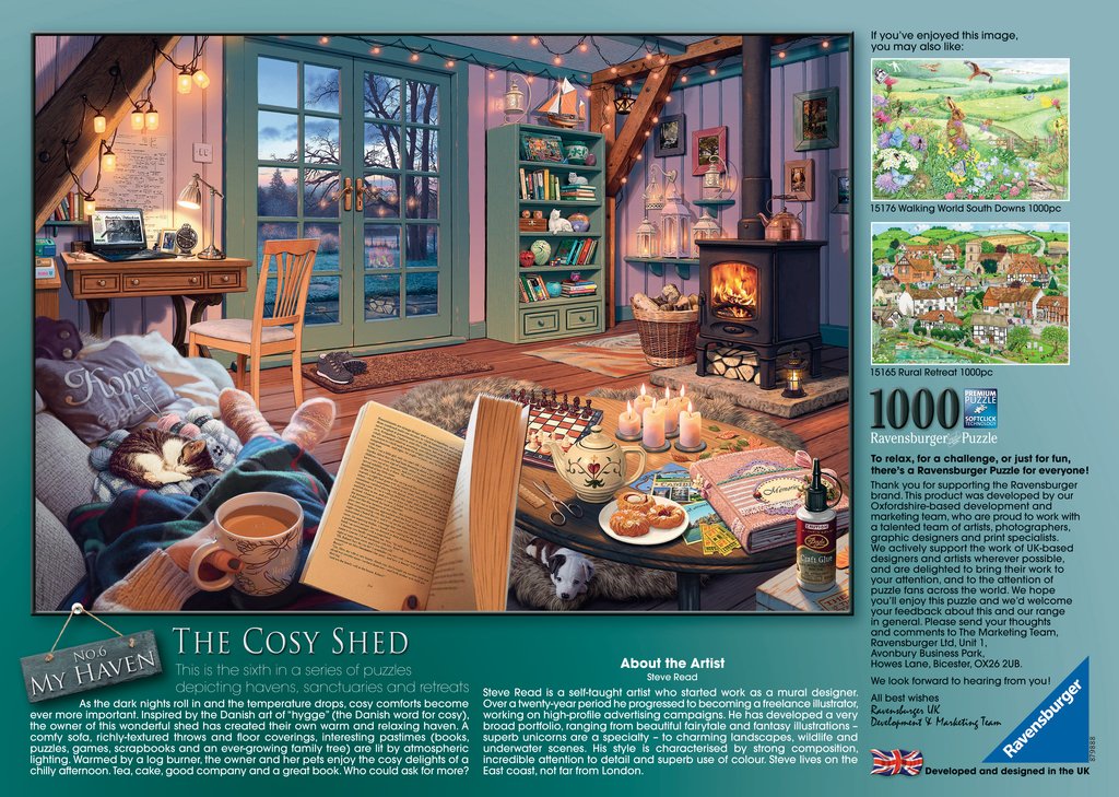 Ravensburger: My Haven No.6, The Cosy Shed, 1000pc Jigsaw Puzzle