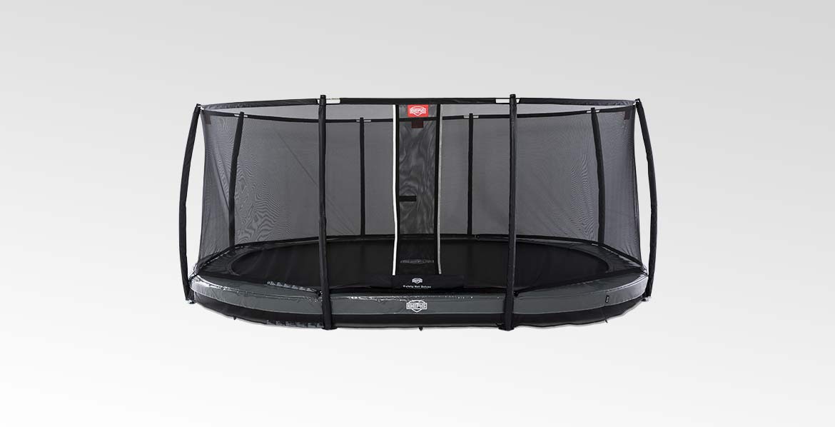 BERG GRAND ELITE 17 x 11ft INGROUND TRAMPOLINE + SAFETY NET DELUXE