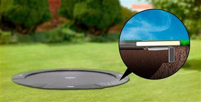 BERG FlatGround Elite Round Trampoline Grey