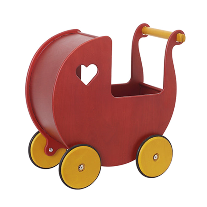 Moover Doll’s Pram - Red Birch Veneer