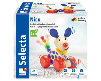 Selecta Spielzeug: Nico, Pull Along Dog