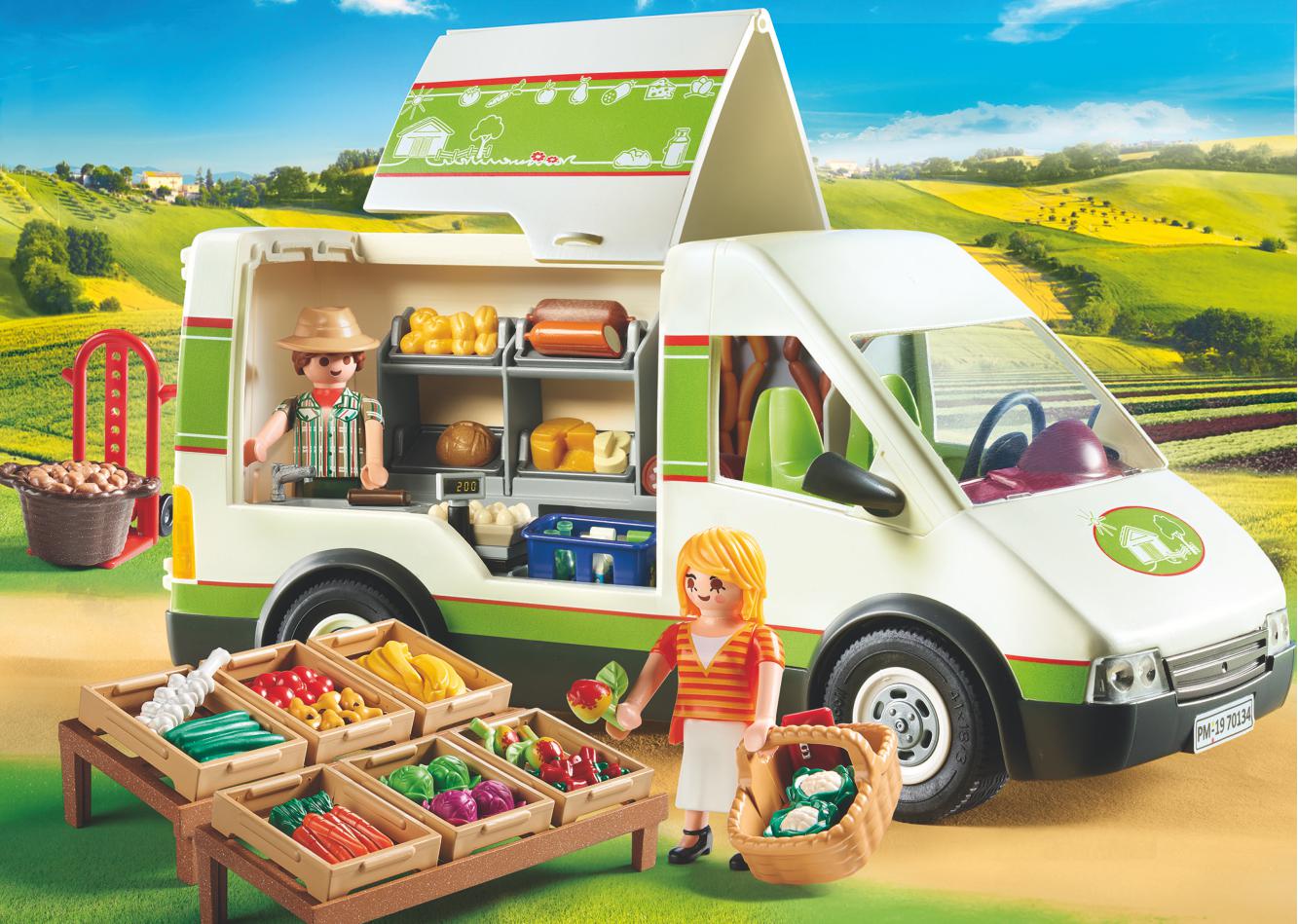 Playmobil Country: Mobile Farmer's Market Van - Nimble Fingers