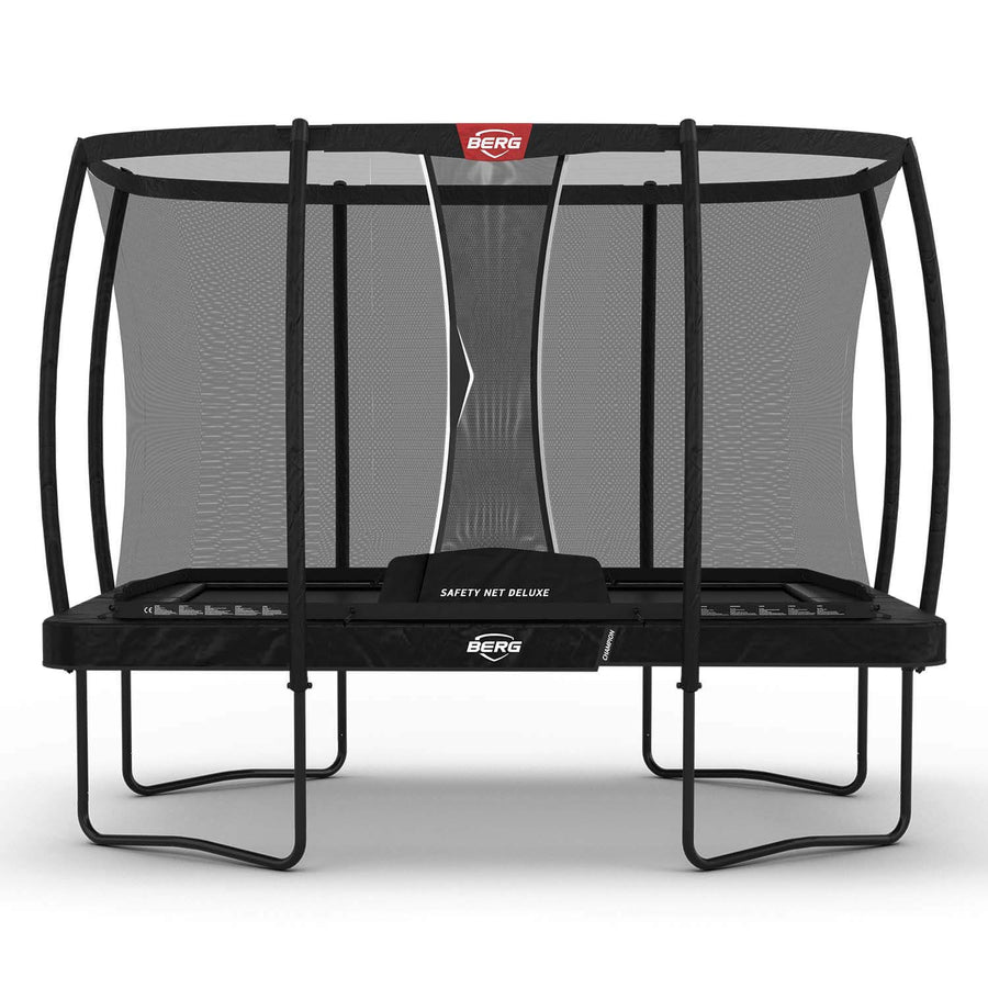 BERG Ultim Champion 7ft x 11ft Trampoline + Safety Net Deluxe