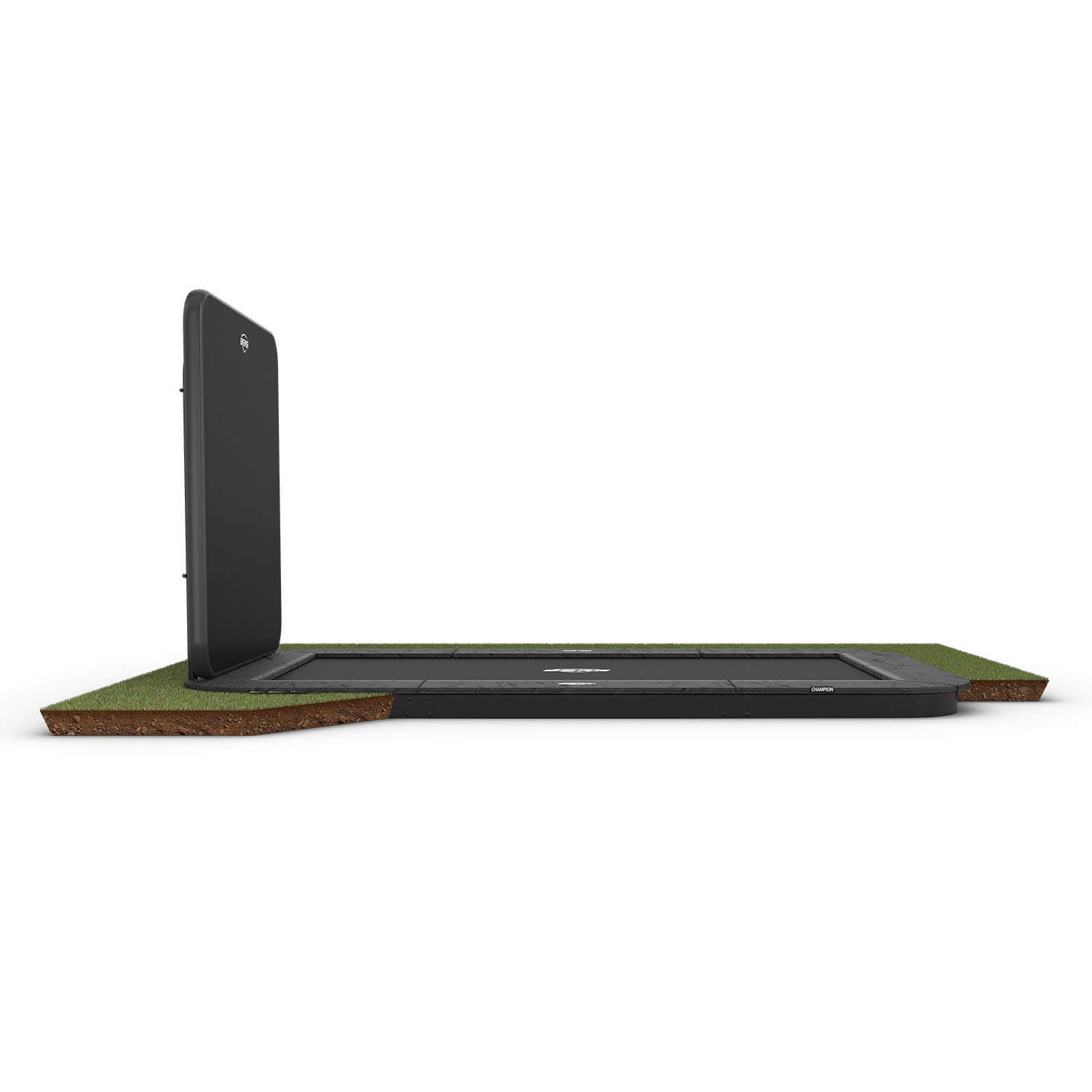 BERG ULTIM CHAMPION 16.5 x 10ft FLATGROUND TRAMPOLINE + AEROWALL