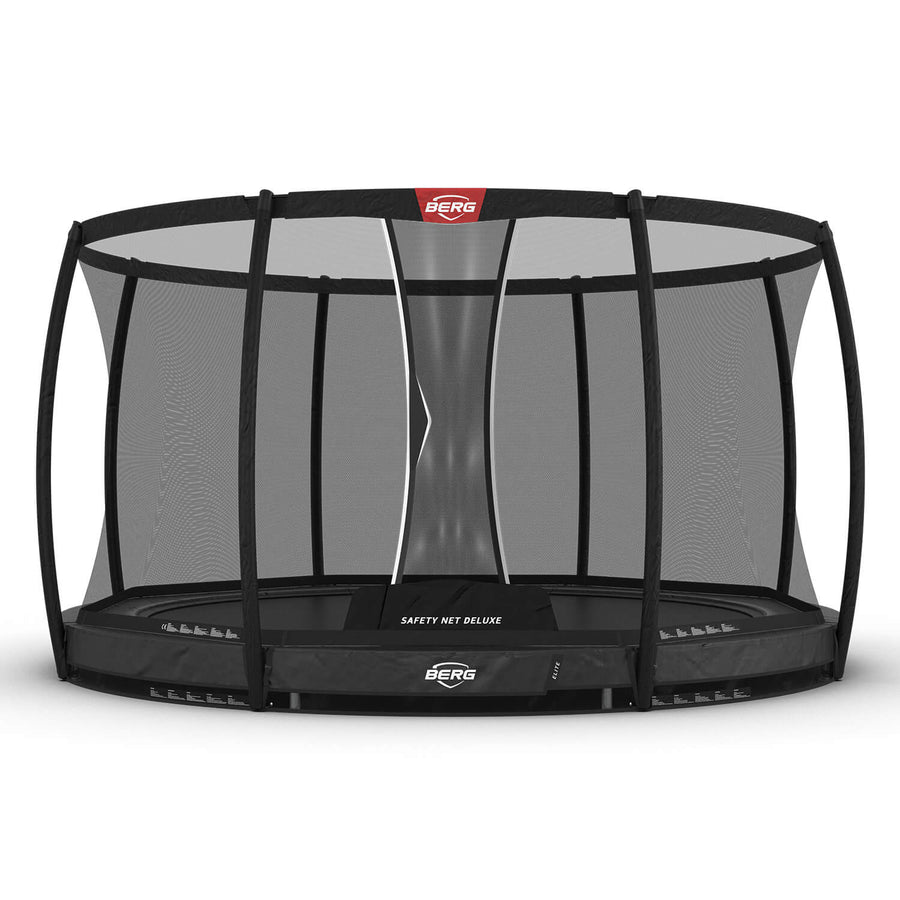 BERG 12.5FT ELITE INGROUND TRAMPOLINE + SAFETY NET DELUXE