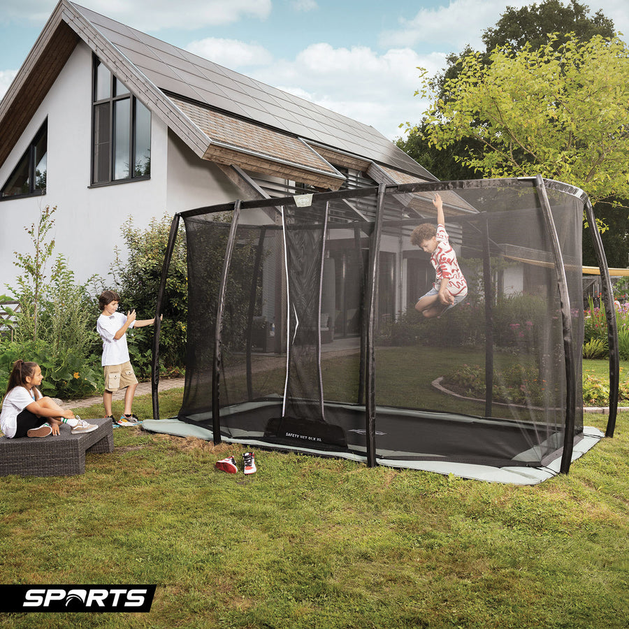 BERG Ultim Champion Eco 13.5 x 8ft FlatGround + SAFETY NET DLX XL