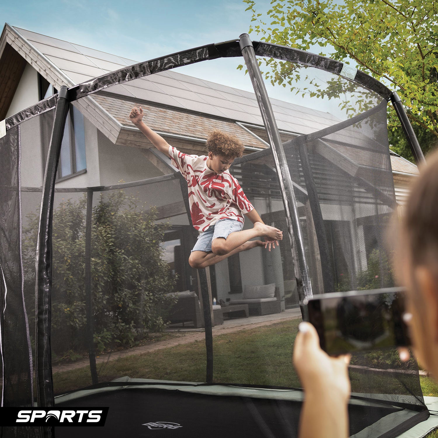 BERG Ultim Champion Eco 13.5 x 8ft FlatGround + SAFETY NET DLX XL