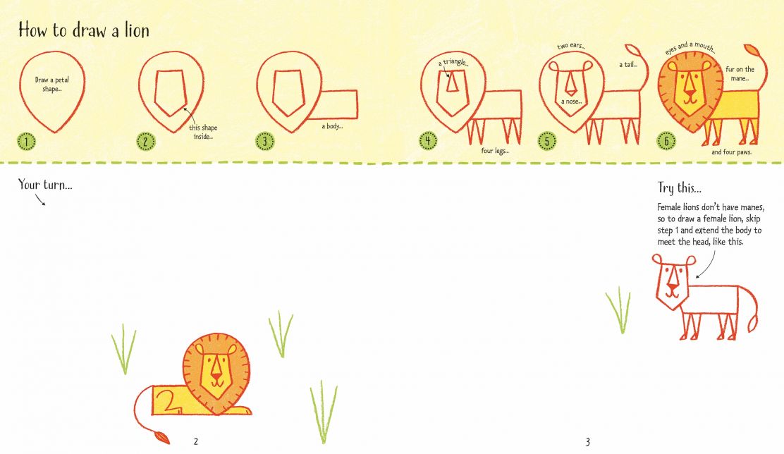 Usborne: Step-by-step Drawing Zoo Animals