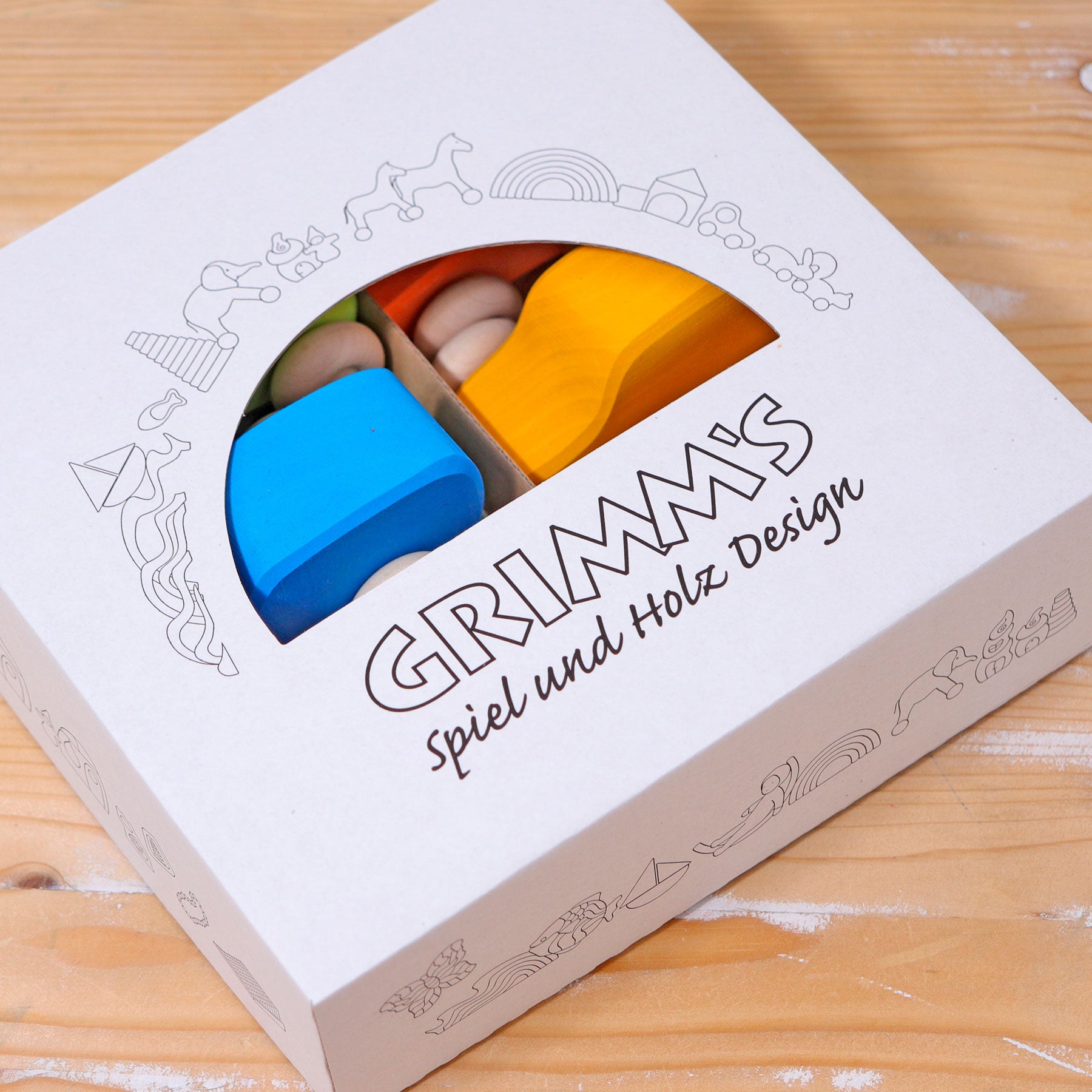 Grimm's Colored Wooden Cars