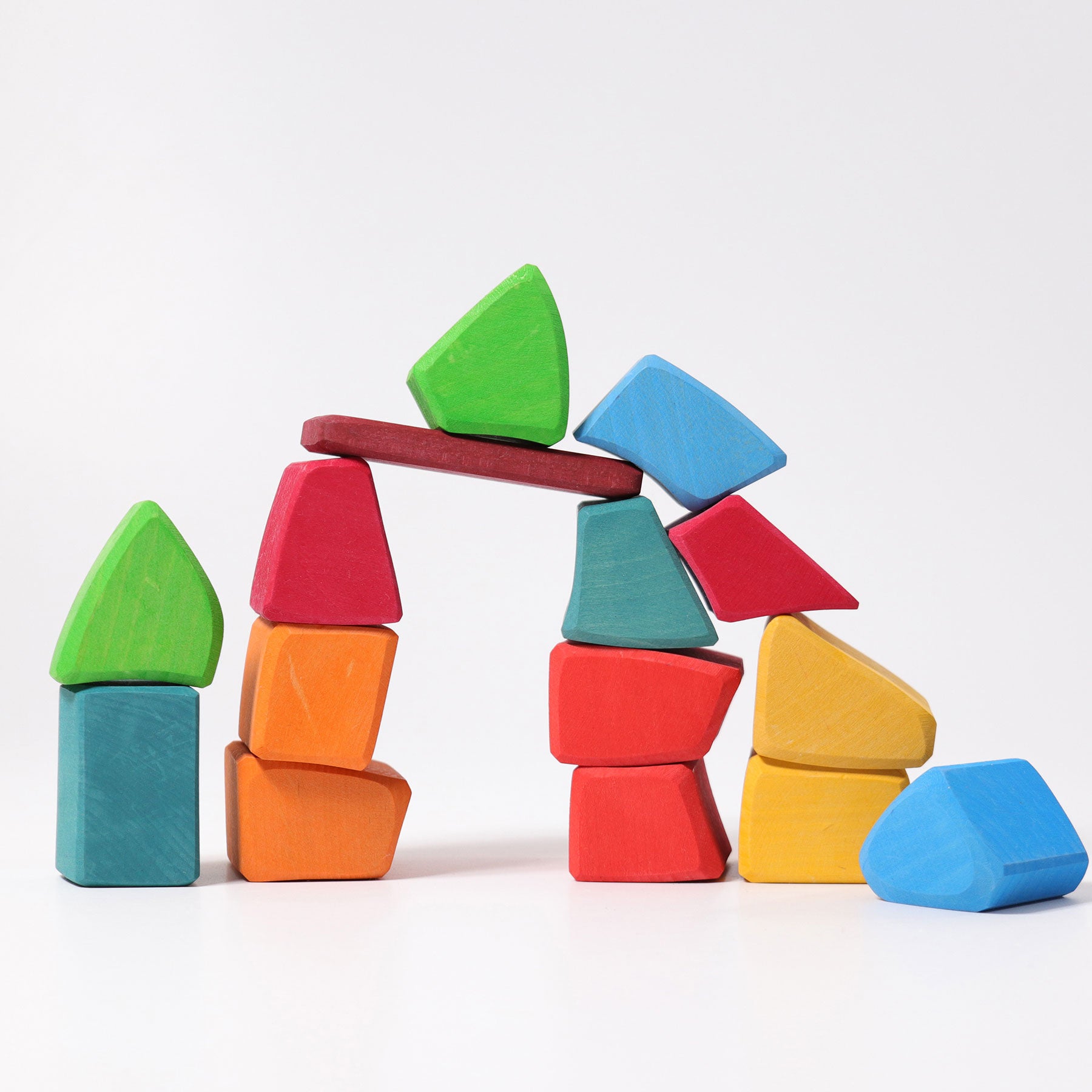 Coloured wooden building blocks online