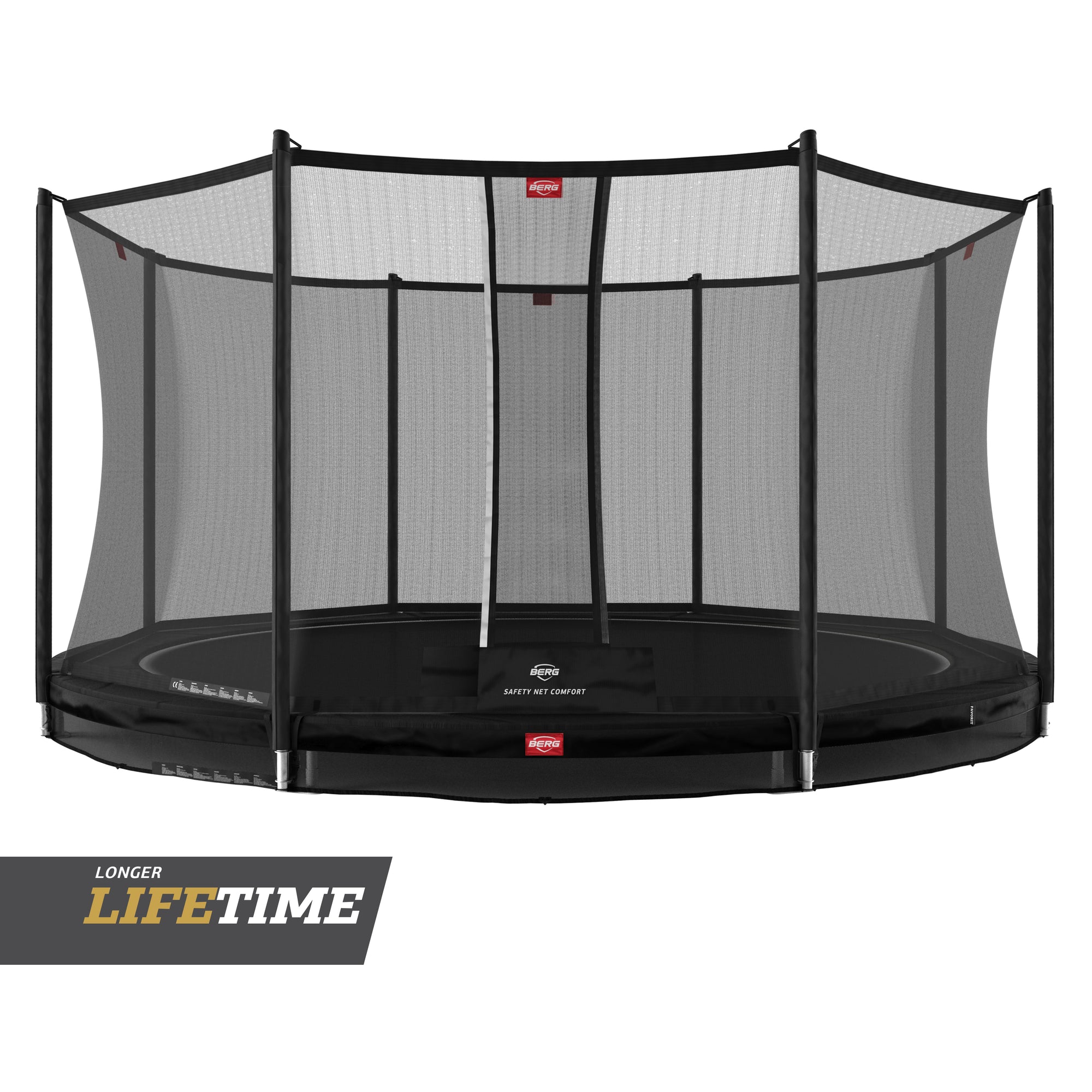 BERG Favorit 14ft InGround Trampoline Comfort Net Nimble Fingers