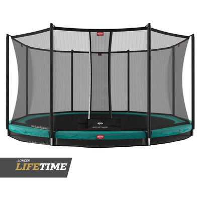 BERG Favorit 12.5ft InGround Trampoline + Comfort Net