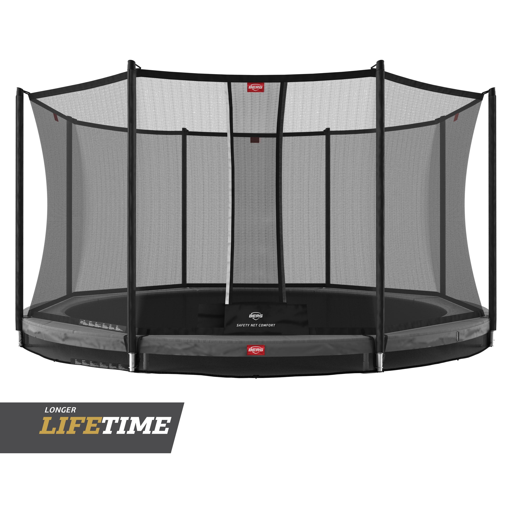 BERG Favorit 14ft InGround Trampoline + Comfort Net