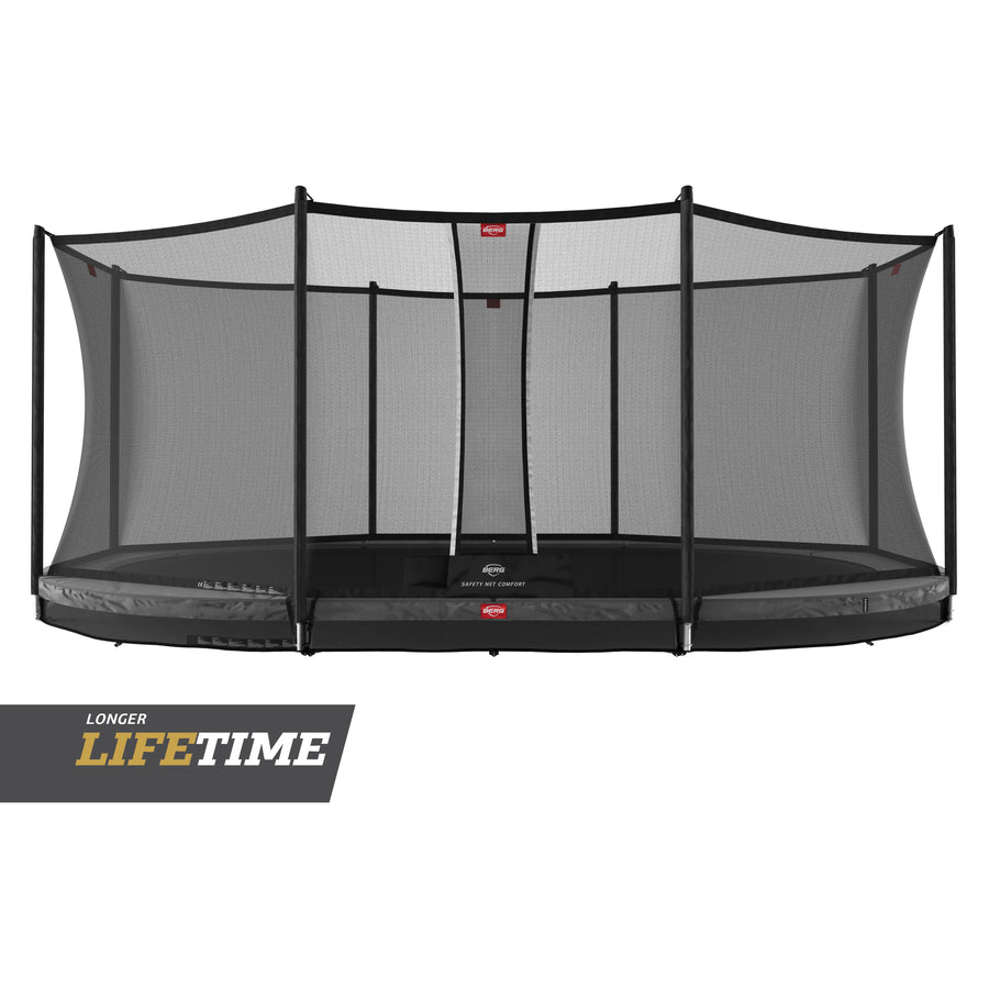 BERG GRAND FAVORIT 17 x 11ft INGROUND TRAMPOLINE + COMFORT NET