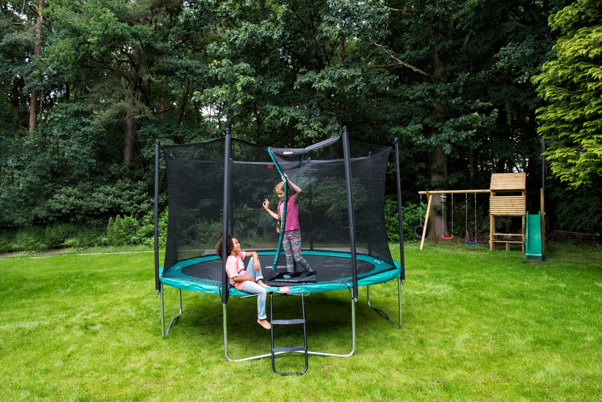 BERG Favorit 12.5ft Trampoline + Safety Net Comfort