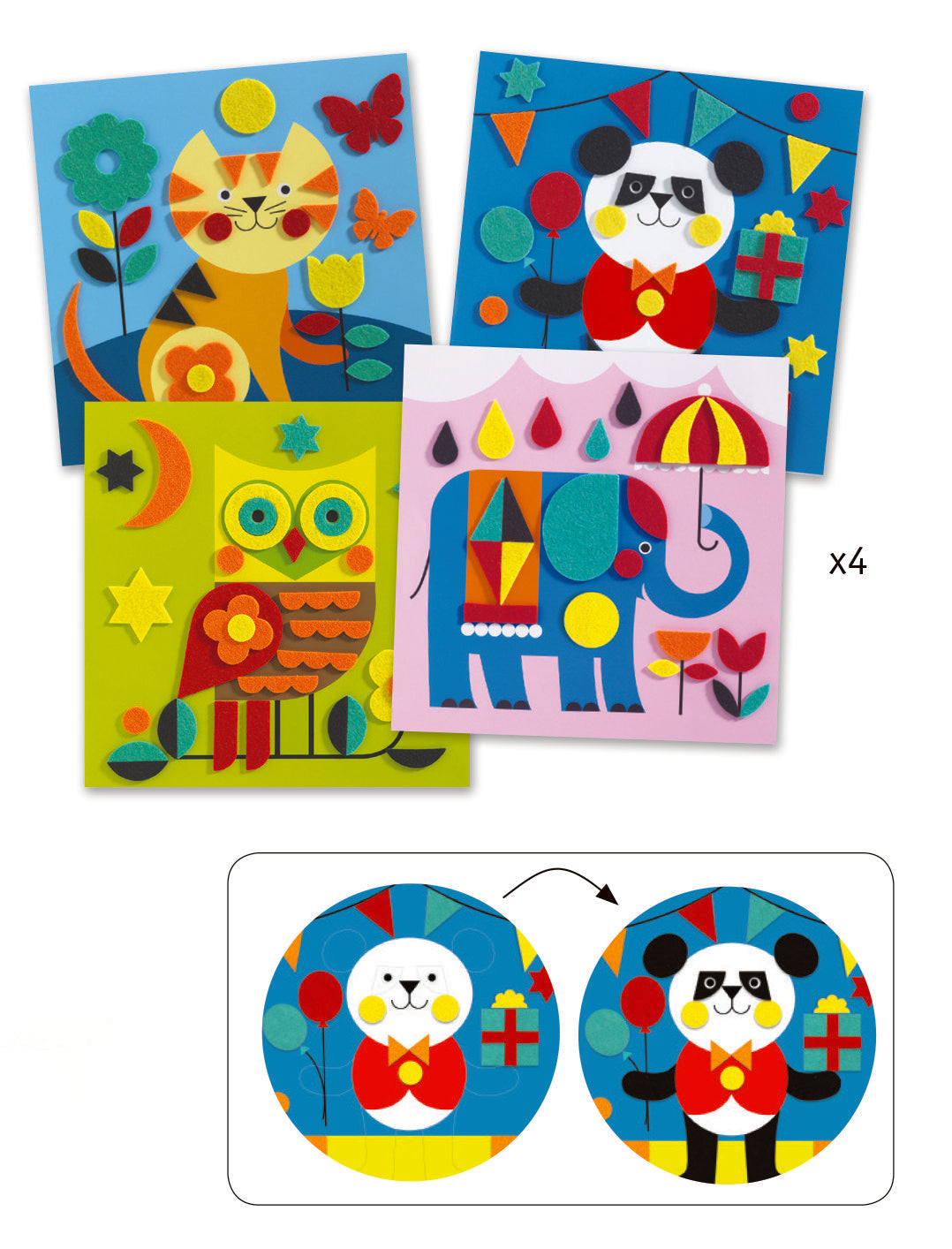 Djeco Felt Pictures: Gentle Creatures (3-6yrs)