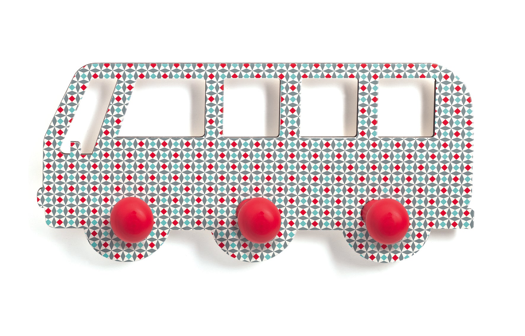Djeco Wooden Coat Hook: Bus