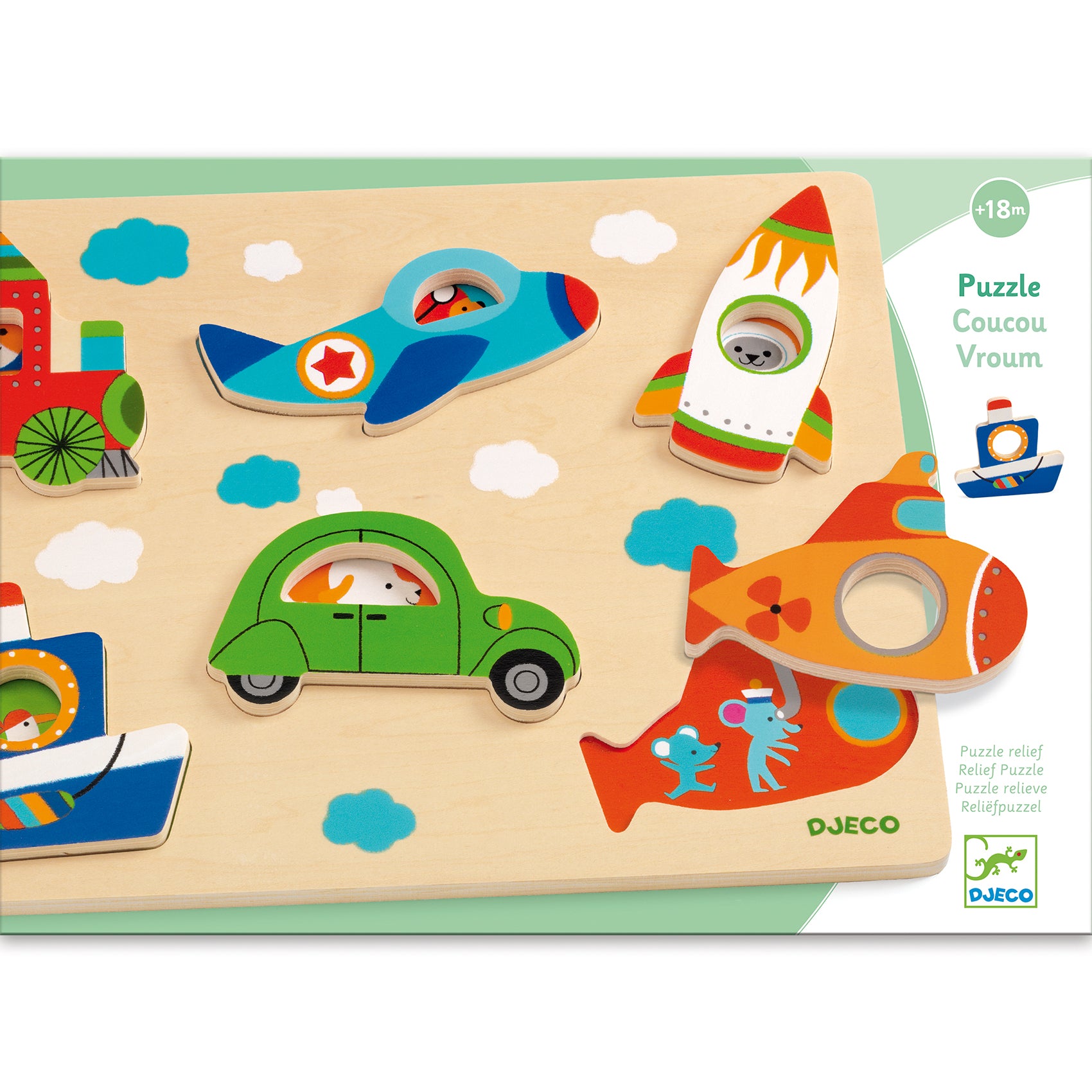 Djeco Wooden Puzzle Cuckoo-vroom