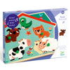 Djeco Wooden Puzzle Ouaf Woof With Animals Sounds