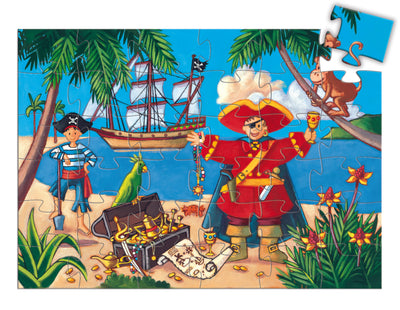 Djeco Silhouette Jigsaw Puzzle: Le pirate et son trésor