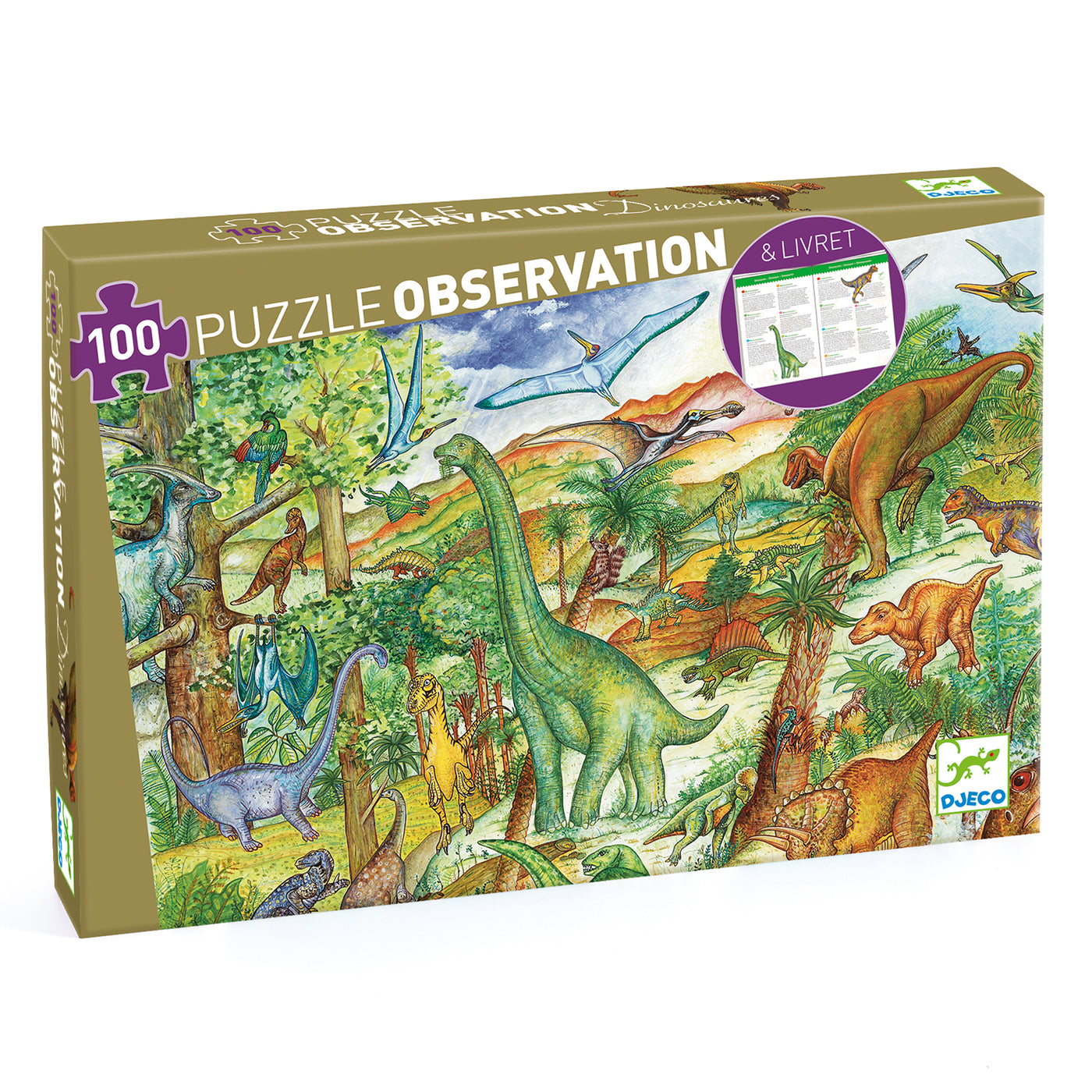 Djeco Dinosaur Observation Jigsaw Puzzle 100 Piece