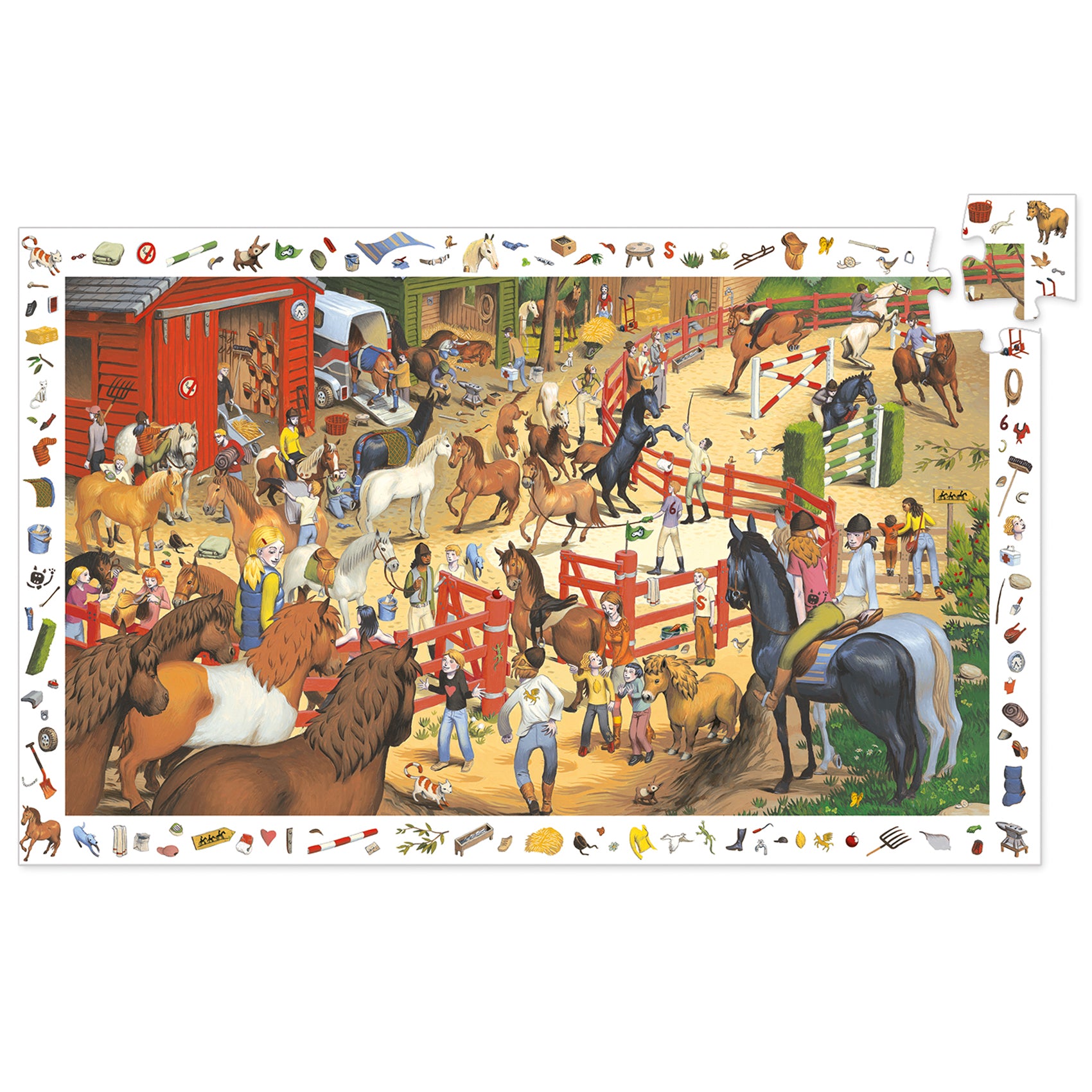 Djeco Puzzle Observation: Horse Riding