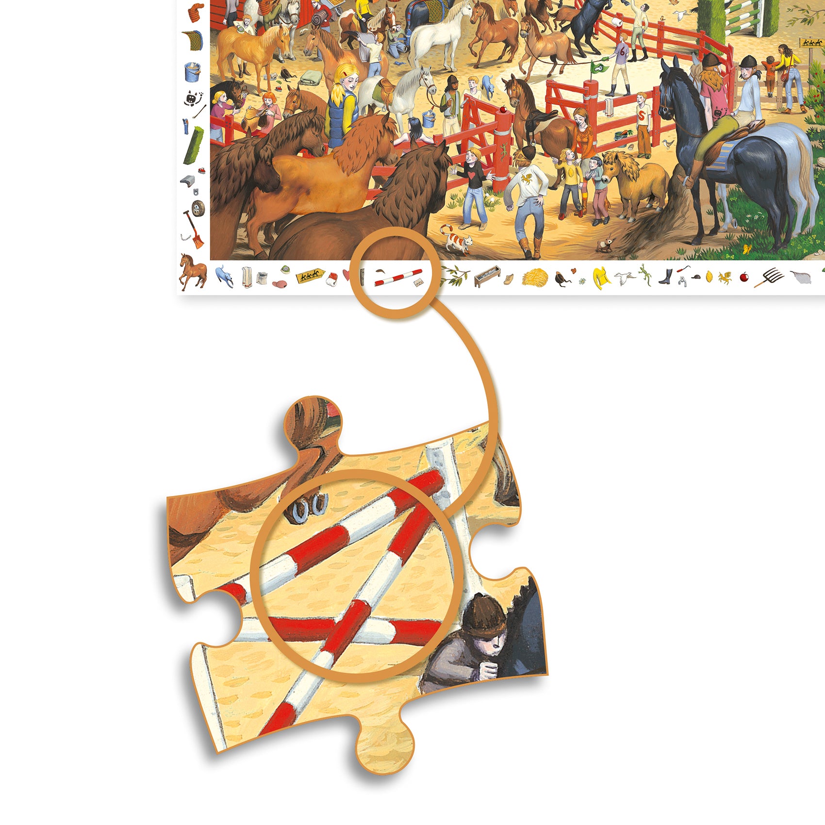 Djeco Puzzle Observation: Horse Riding