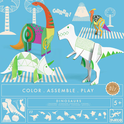 Djeco: Colour, assemble, play (dinosaurs)