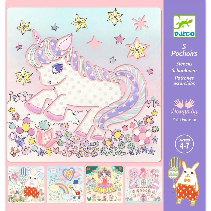 Djeco Stencils: Kawailand (4-7yrs)