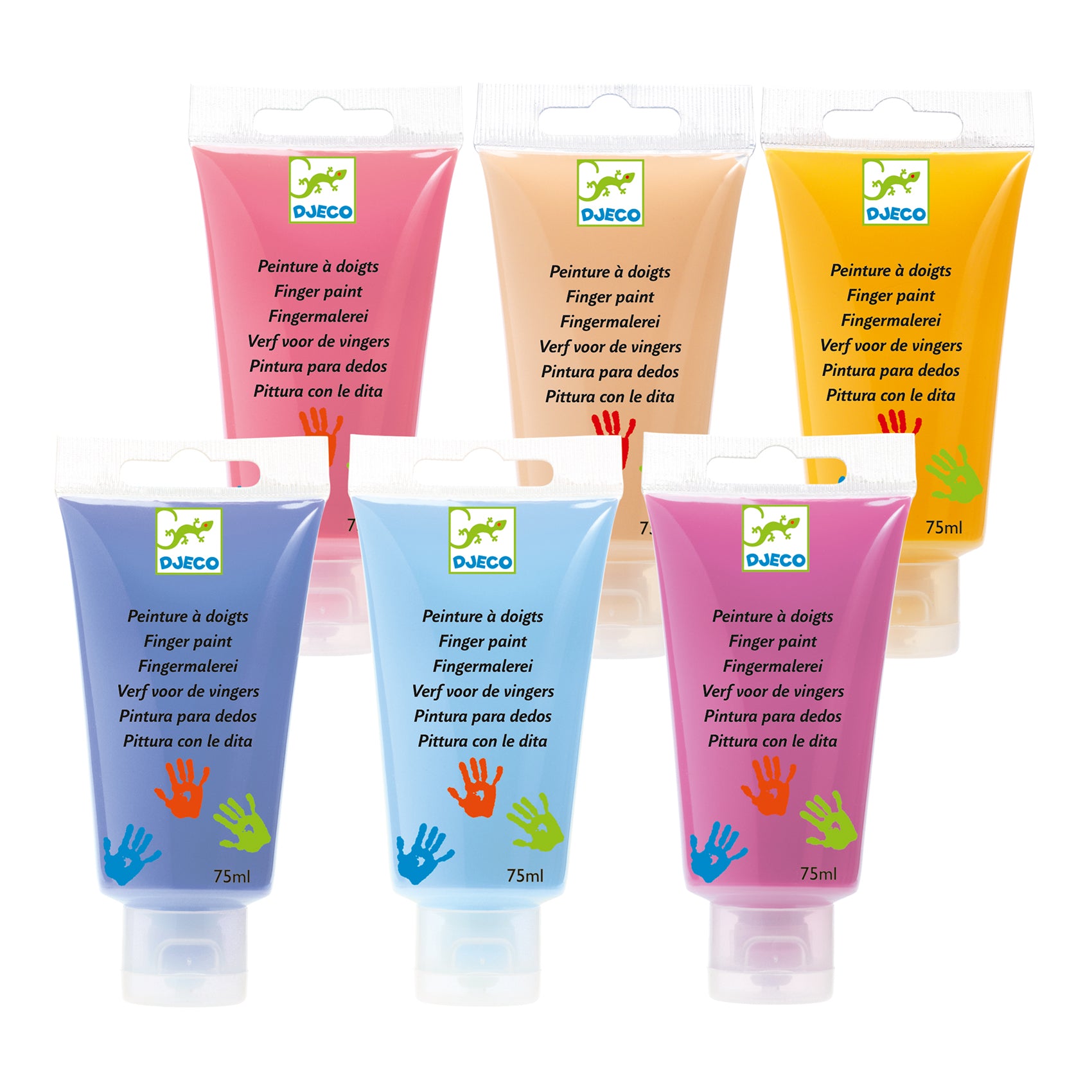Djeco: 6 Finger Paint Tubes - Sweet