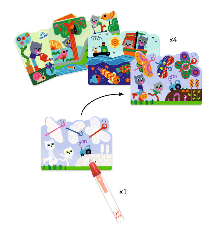 Djeco Water Magic Colouring: Hidden In The Garden