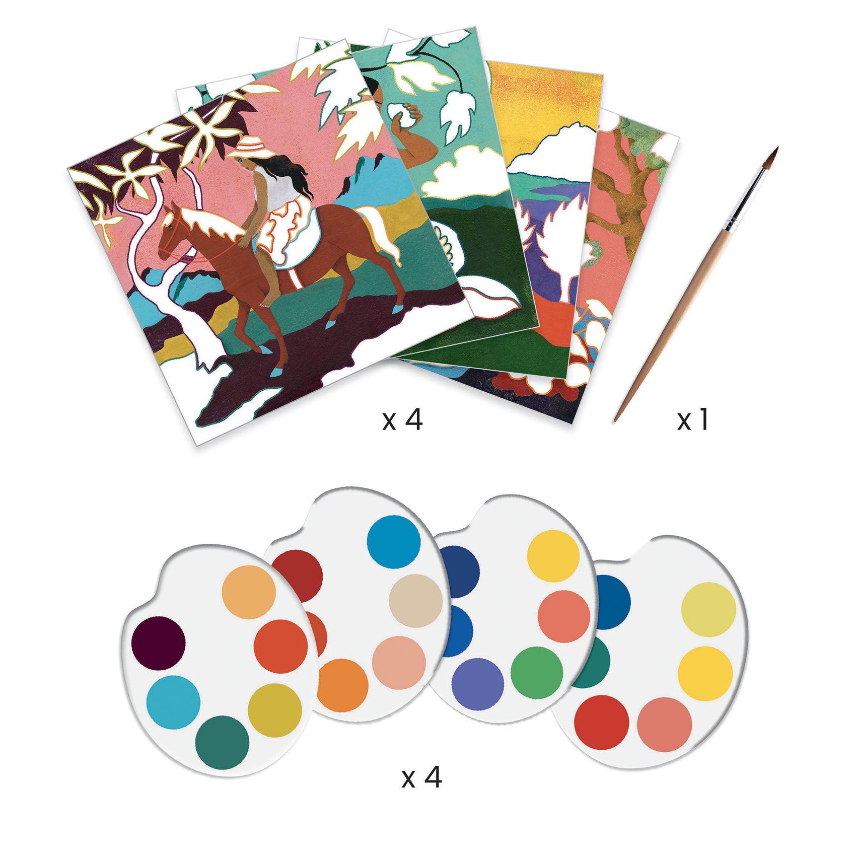Djeco Cards To Paint: Inspired By Paul Gauguin (7-Adult)