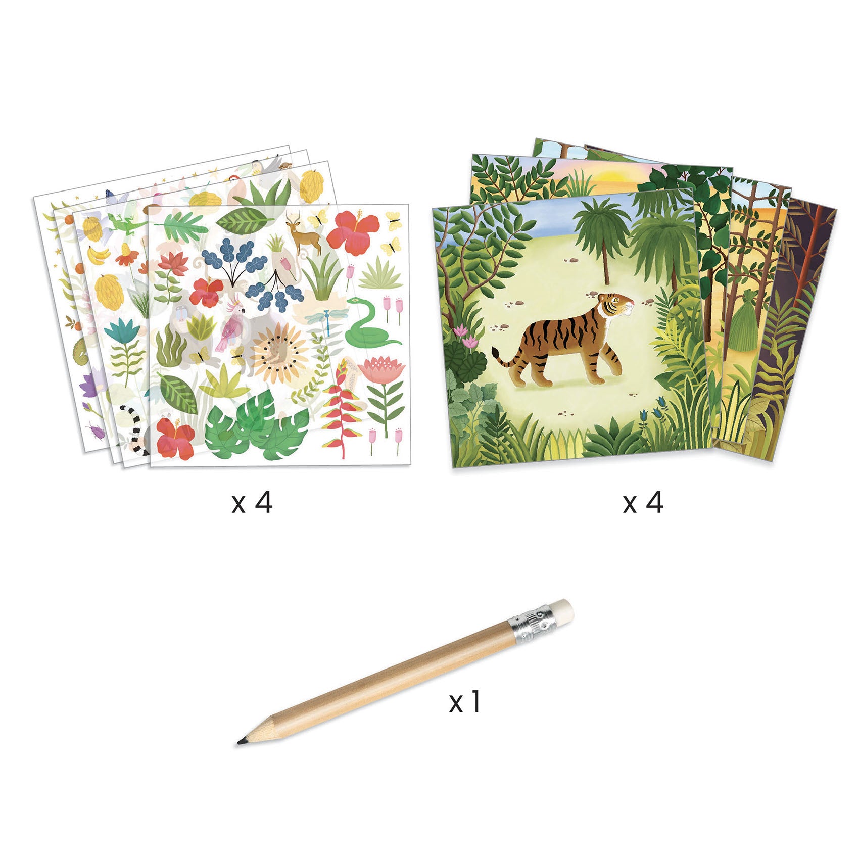 Djeco Transfers: Inspired By Douanier Rousseau (5-Adult)
