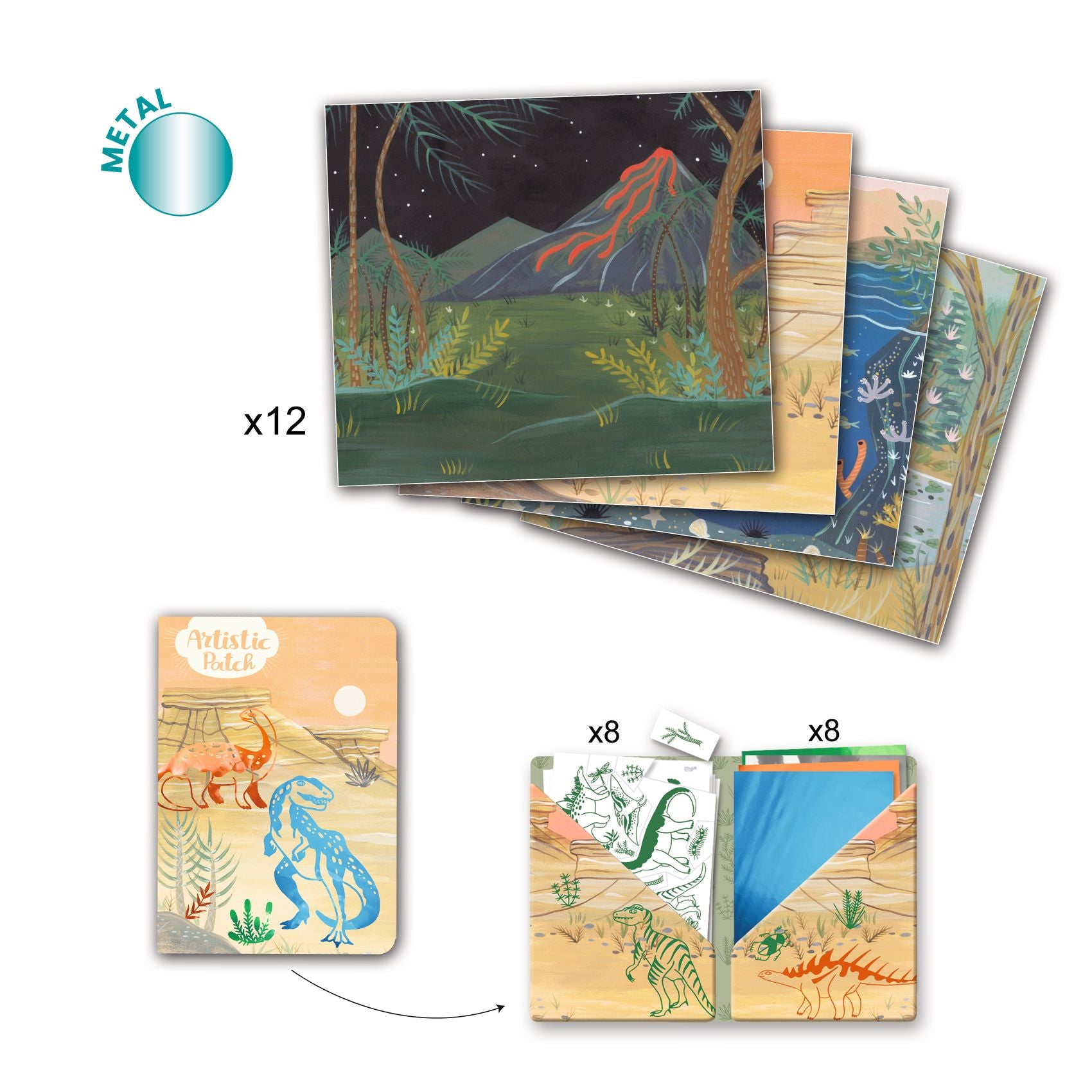 Djeco Foil Art: Dinosaurs (6-10yrs)