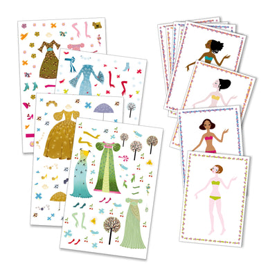 Djeco Stickers & Paperdolls: Dresses of the 4 seasons (5-8yrs)