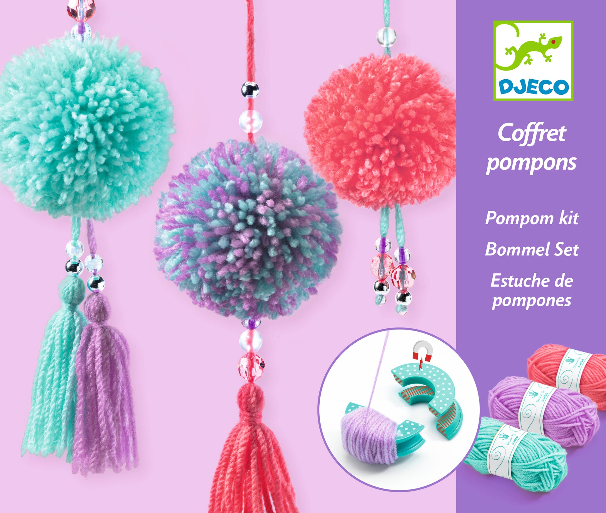 Djeco Beaded Wool Pom Poms (7-13yrs)