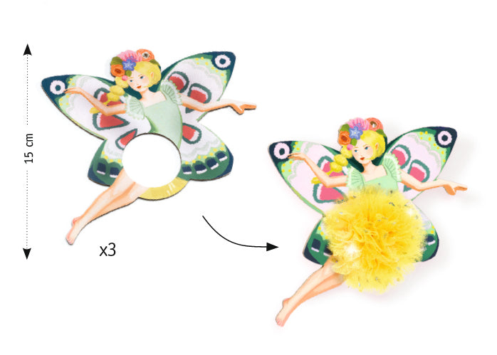 Djeco Wool Pom Poms: 3 Fairies (7-13yrs)