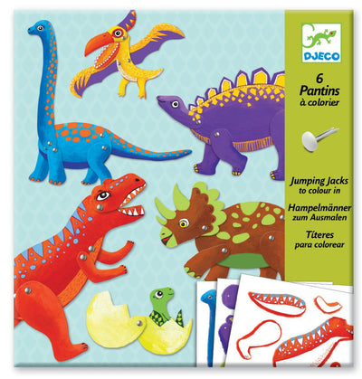Djeco Jumping Jacks To Colour In: Dinosaurs