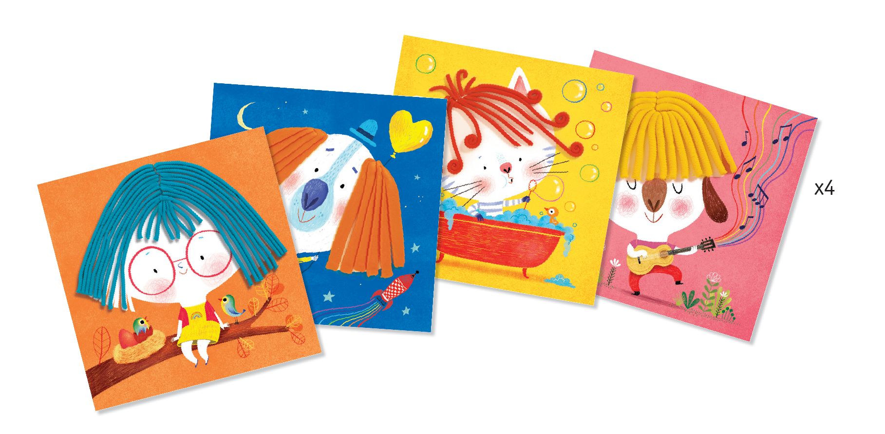 Djeco Modelling Dough: Curls & Straight Hair (3-6yrs)