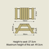 TP Early Fun Wooden Picnic Table Sandpit