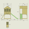 TP Toys Hill Top Tower Wooden Playhouse with Slide (DUE 7TH MARCH 2024)