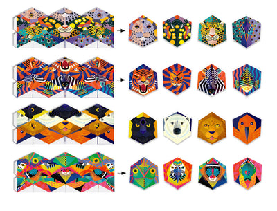 Djeco Folding Art Kaleidocycles: Flexanimals