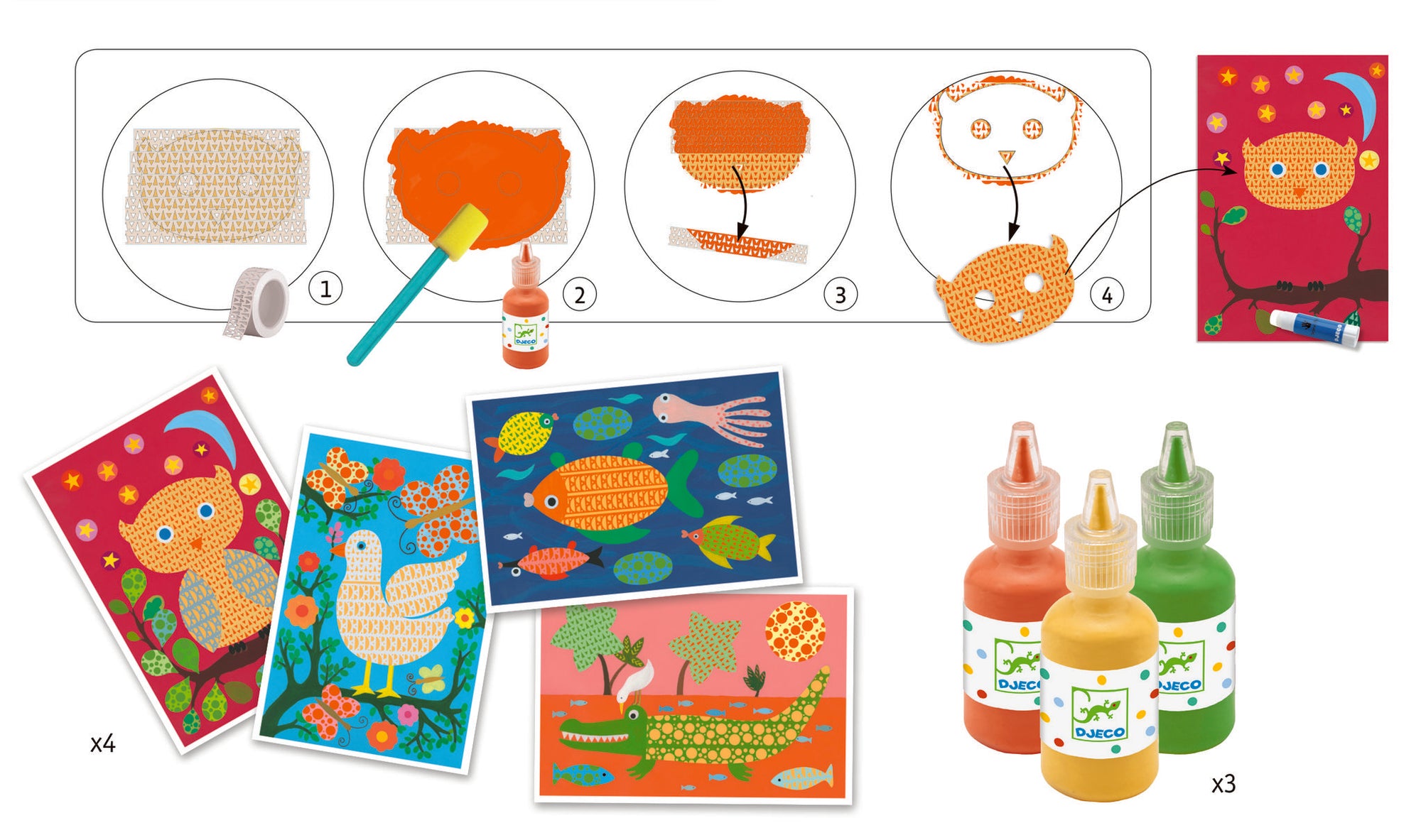 Djeco Masking Tape & Painting: Oh It's Magic (3-6yrs)
