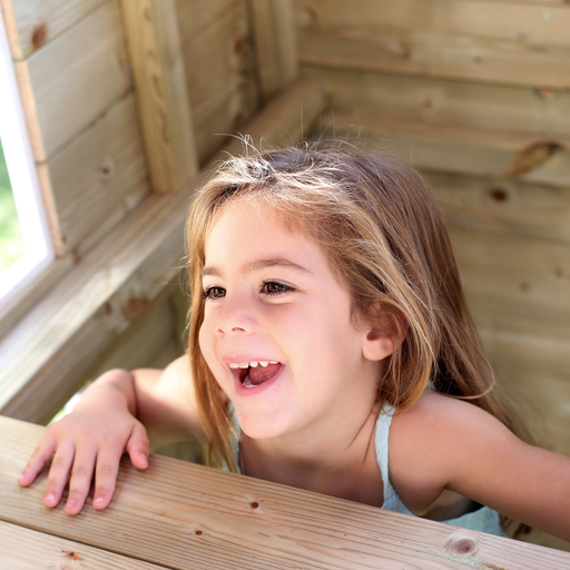 TP Toys Loft Wooden Playhouse with Ripple 7ft Slide (DELIVERY USUALLY WITHIN 2-4 WEEKS)