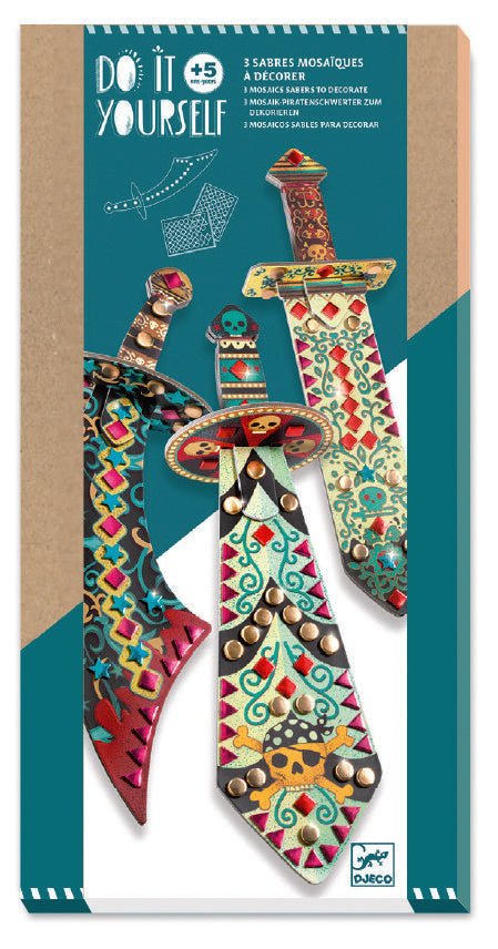 Djeco Do It Yourself: 2 Mosaic Sabers To Decorate (5+yrs)